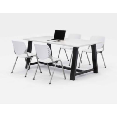 TABLE,4 WH CHAIRS,WH